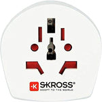 KROSS Country Travel Adapter - World to Europe - white