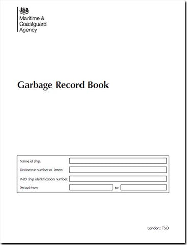 Garbage Record Book 2018 edition